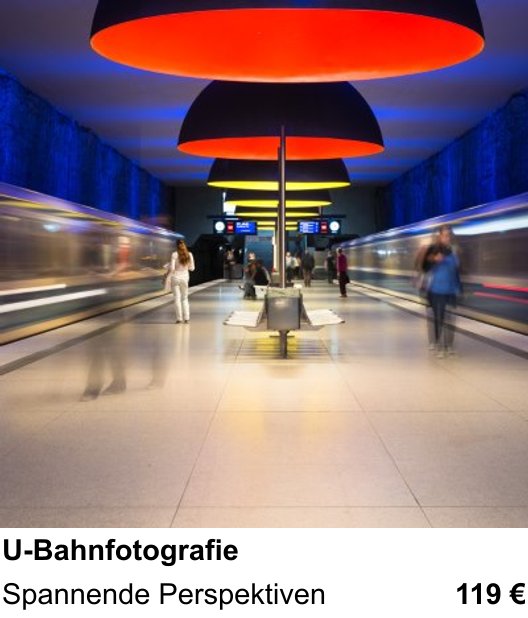 Fotografie lernen in Wolfsburg: U-Bahnfotografie – Spannende Perspektiven