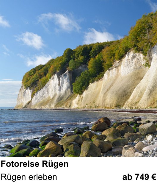 Erlebnisreicher Fotoworkshop – Fotoreise Rügen und Rügen erleben