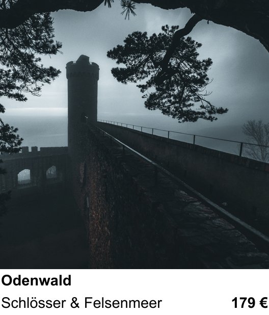 Erlebnisreicher Fotoworkshop – Odenwald und Schlösser & Felsenmeer